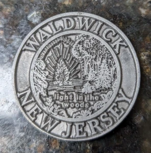 Waldwick New Jersey Medallion History 1919 Coin 2 inch Light in the Woods 1776 - Picture 1 of 2