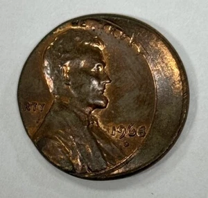 1968 D Lincoln Memorial Penny Mint Error Off Center Strike - Picture 1 of 4