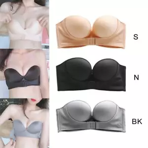 Ladies Strapless Bra Invisible Brassiere Seamless Bralette Underwear 3 - Picture 1 of 57
