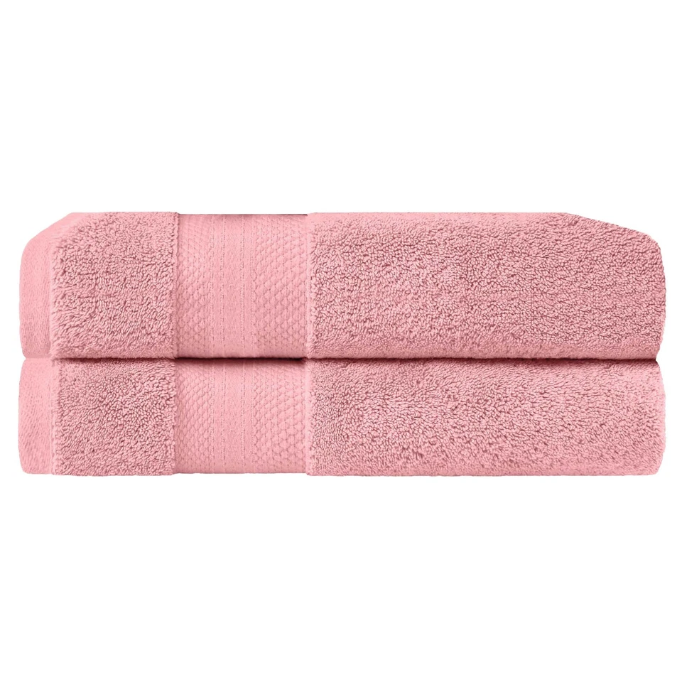 Juego de 2 sábanas de baño de algodón turco ultra felpa liso pesado suave 800 GSM Foto 1 de 3