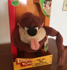 Peluche de diablo de Tasmania de los Looney Tunes. Emite sonidos groseros, eructos, flatulencia. - Imagen 1 de 3