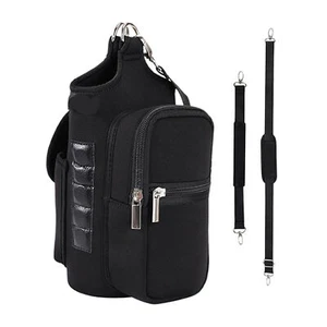Water Bottle Bag Magnets Cup Holder Pouch for Gym Hiking with Phone Pocket - Picture 1 of 12