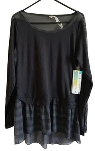 Camiseta Top New Balance NB Mujer Manga Larga Negra Ropa Deportiva Ropa Activa Damas S/10 - Imagen 1 de 9