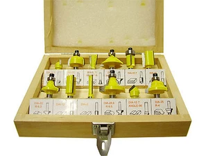 12 Piece TCT Tipped Router Bit Set with 1/4" inch shank - Picture 1 of 4