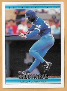 Brian McRAE KANSAS CITY ROYALS #387 - DONRUSS CASI NUEVO-COMO NUEVO 1992 - Imagen 1 de 2