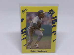 1990 Classic Rickey Henderson T27 Athletics yellow front blue back pack fresh