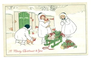 A Merry Christmas to you - Gold Medal Art VTG Postcard TM1. - Picture 1 of 2