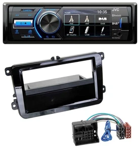 JVC Bluetooth MP3 USB DAB Autoradio für VW T6 2015-2019 Klavierlack schwarz - Bild 1 von 9
