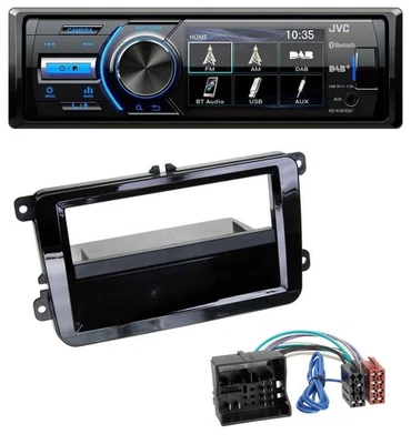 JVC Bluetooth MP3 USB DAB Autoradio für VW T6 2015-2019 Klavierlack schwarz - Bild 1 von 4