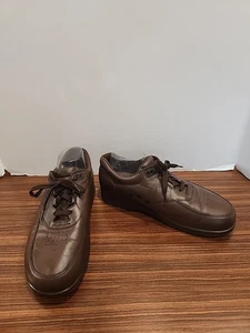 SAS Time Out Orthopädische Komfort Herren Größe 10 W Schuhe Braun Leder  - Bild 1 von 11