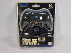 Logitech PS2 Wireless Cordless Action Controller Black SLUH00085 2004 New Sealed - Picture 1 of 5