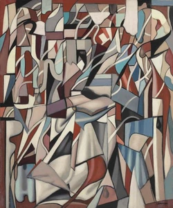 Pintura al óleo abstracta impresa sobre lienzo decoración Tamara de Lempicka la liseuse iii - Imagen 1 de 8