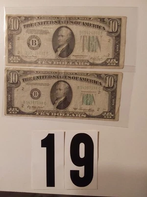 1934D And 1950A $10 Federal Reserve Notes - Image 1 of 2
