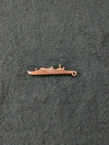 14K Gelbgold SS Rotterdam American Line Kreuzfahrtschiff Charm 1,25" lang - Bild 1 von 4