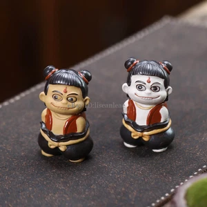 Creative Zisha Tea Pet Nezha Yixing Purple Clay Tea Play Ceramic Crafts - Picture 1 of 7