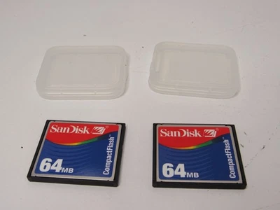 2) 64MB SanDisk Standard CF Memory Card CompactFlash #A1 - Image 1 of 3
