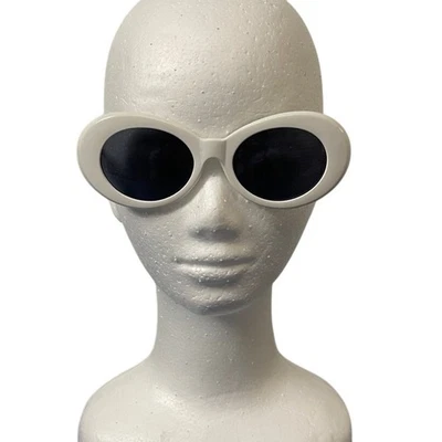 Gafas Kurt Cobain 01428770 Marco Blanco Lente Negra Ovalada Clout Migos Yachty Punk Foto 1 de 4