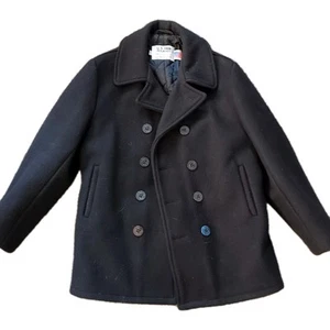 CHAQUETA SCHOTT US 740N TALLA 40 LANA NEGRA GUISANTE HECHA EN EE. UU. - Imagen 1 de 8
