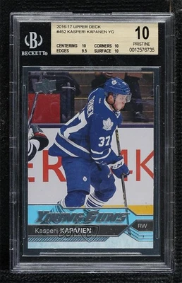 2016-17 Upper Deck Young Guns Kasperi Kapanen #452 BGS 10 PRISTINE Rookie RC - Image 1 of 2