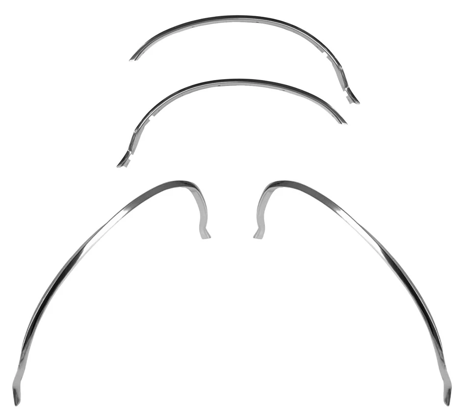 Front & Rear Wheel Well Molding Kit Chrome for 87-96 Ford F150 Pickup Truck - Image 1 of 1