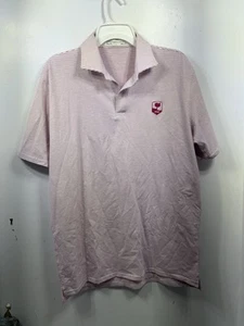 Holderness & Bourne Polo Herren Large Pink Gestreift Golf Performance Outdoor - Bild 1 von 6