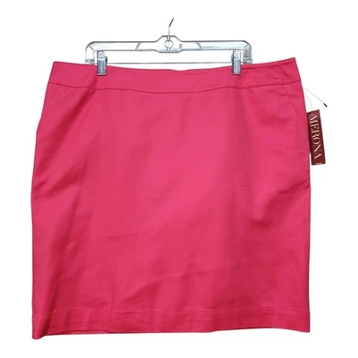 NUEVA Falda Lápiz Merona PLUS 18 Forrada Recta Rosa Carrera Negocios Trabajo Iglesia Foto 1 de 4