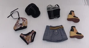 2002 Mattel My Scene Barbie Spring Outfit Pcs Bikini Skirt Top Feet Hat B2230 - Picture 1 of 6