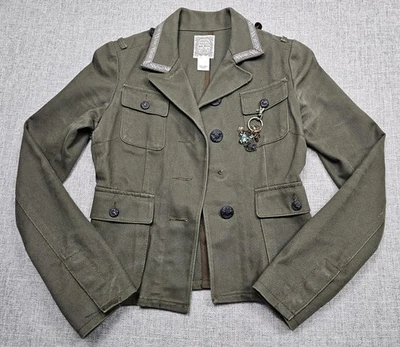 Chaqueta Ralph Lauren Mujer XS Militar Botón Llavero Detalle RL Polo Jeans Foto 1 de 4