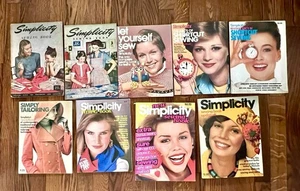 Lot of 9 Vintage Simplicity Sewing Pattern Books Magazines. *Photos - Picture 1 of 19