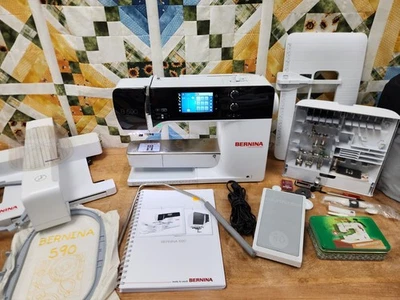 Bernina 590 Sewing, Quilting, Embroidery Machine, 1.6M Stitches,Accessories incl - Image 1 of 4