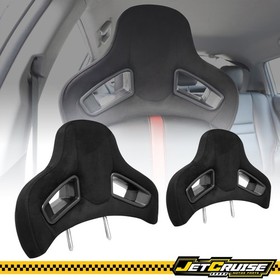 2x Seat Headrest Rod Dia 14mm For Toyota/Benz GLC300 GLC300e GLC350e Black Suede