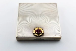 VINTAGE BLACK STARR GORHAM RUBIN STERLING 14KT GOLD KOMPAT 4,6 OZ - Bild 1 von 5