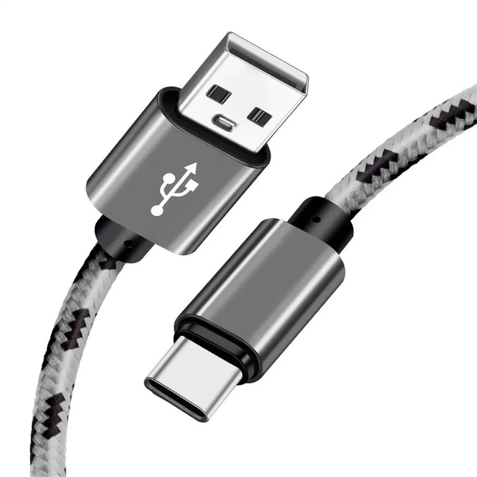 USB-A a USB C Tipo-C Carga Rápida Datos SYNC Cargador Cable Cable 3/6/10FT Lote Foto 1 de 4