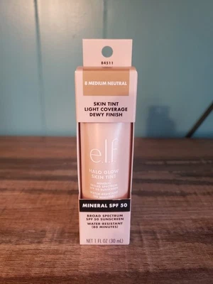 E.l.f. Halo Glow Skin Tint Medium Natural SPF 50 Water-resistant 1 Fl Oz NIB - Image 1 of 4