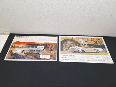 2 Vintage 1960 BUICK ADS Original Print Ad Literature - Image 1 of 4