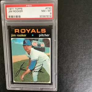 1971 Topps #730 Jim Rooker PSA 8 centrado Kansas City Royal - Imagen 1 de 1