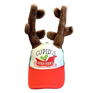GORRA DE PASEOS EN TRINEO CUPIDO para adultos astas de reno - OSFM - ajustable - Imagen 1 de 5