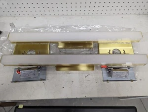 (2) WAC Lighting WS-77624 Brass Brink 24" (W) Integrated LED Vanity Light Bar - Picture 1 of 4