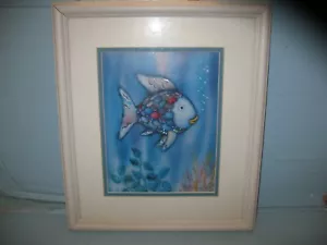 Marcus Pfister Rainbow Fish Framed & Matted Print Wall Art 12 ¼” X 14 ½” - Picture 1 of 3