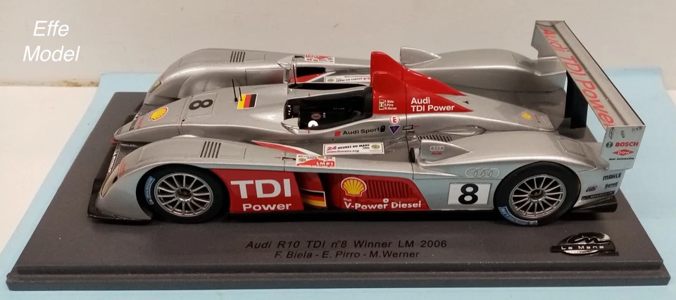 SPARK MODEL 1/24 AUDI R10 TDI N° 8  1° WINNER LM 2006 LMS003 - Immagine 1 di 2