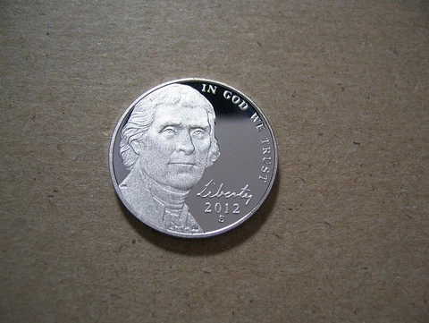 2012S Jefferson proof nickel Cover