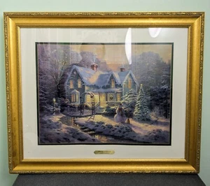 THOMAS KINKADE 2002 "Blessings Of Christmas" Print w/COA, #4295/15000, 27x23" - Picture 1 of 15
