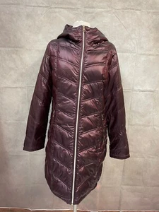 Calvin Klein Women's Packable Premium Down Vinous Puffer Jacket Size L - Picture 1 of 7