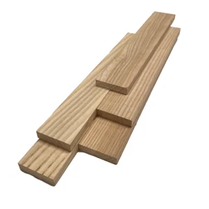 Pack of 5, White Ash Thin Stock Lumber Board Carving Wood Blocks 1/8" x 2" x 12" - Picture 1 of 13