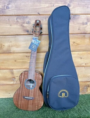 Bright Sun Solid Curly Acacia Koa Tenor 26" Ukulele Natural Wood grain BS21ToldA - Image 1 of 4