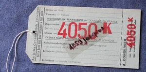 lot 2 ETIQUETTES D'ENVOIS DE COLIS aux PRISONNIERS DE GUERRE WW - Picture 1 of 2