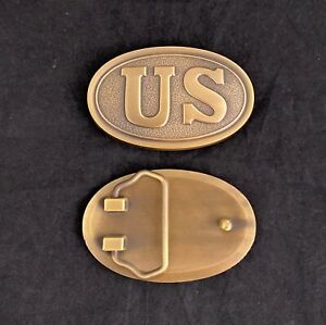 ðŸŒŸ Us Army Civil War Union Enlisted Solid Brass Belt Buckle, Antique Style Repro
