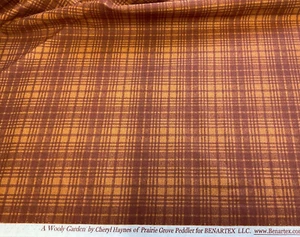 BENARTEX - A WOOLY AUTUMN #09615-78-PLAID-CINNAMON BY CHERYL HAYNES- BY THE YARD - Picture 1 of 3
