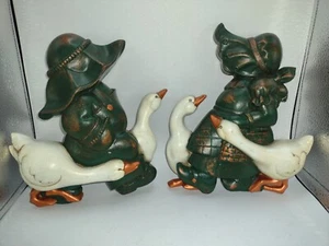 1988 Syrocco Set Sunbonnet Girl Boy Geese Burwood Plastic USA Decor 2865 - Picture 1 of 8