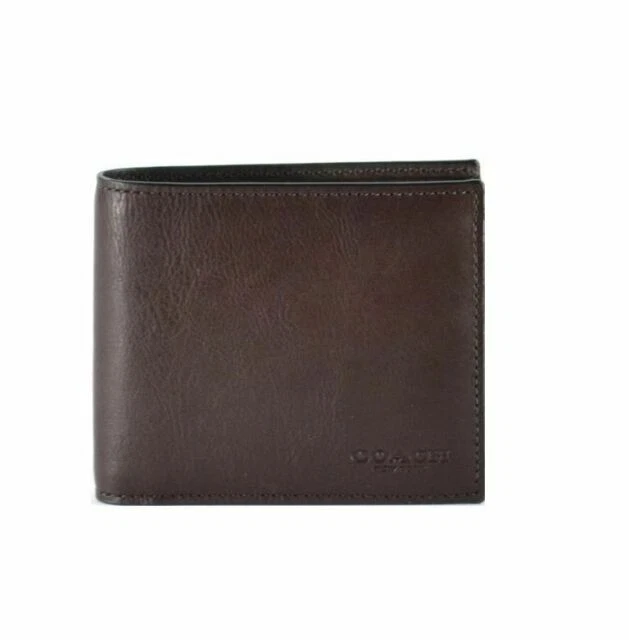 Coach F74991 Bi-Fold Calf Leather Wallet - Mahogany